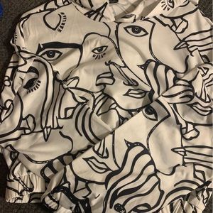 Long sleeve cropped hoodie